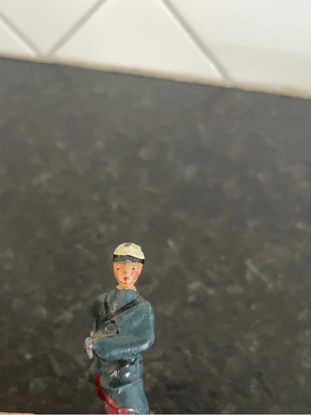 Decorative Toy Soldier Figurine in Blue, Red, and Green